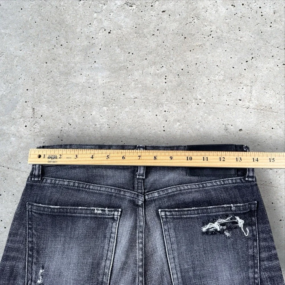Moussy Vintage‎ Prichard Straight in Faded Black Japanese Selvedge Denim Sz 25